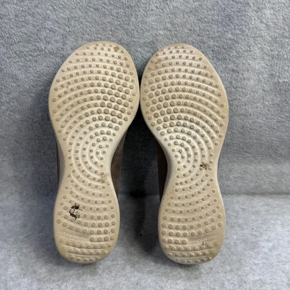 Skechers Shoes Womens Size 7.5 Microburst Dark Taupe Slip On Foam Sneakers 23489